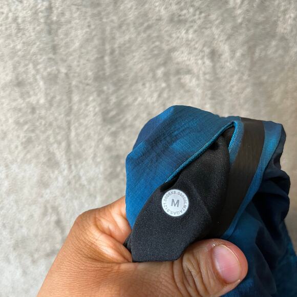 Lululemon Surge Lined‎ Shorts Bold Lines Tidal Dye Mens M Blue Athletic M7AQAS - Picture 5 of 6